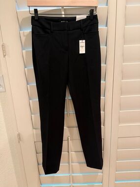Express Columnist Black Slim Mid Rise Stretch Dress Pants Size 0S NWT